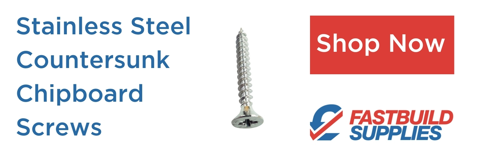 Stainless Steel Countersunk Chipboard Screws by Fastbuild